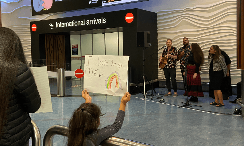 Arrivals at auckland airport