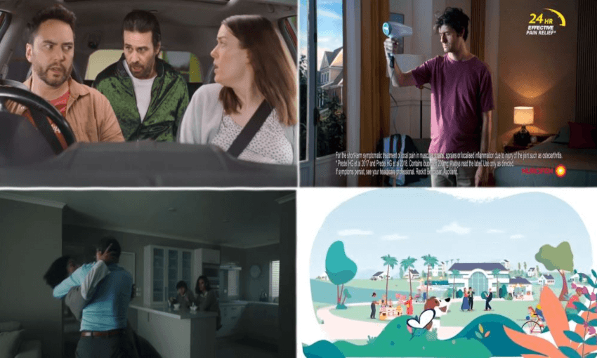 Advertisements on television. 
