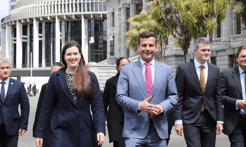 David Seymour and his caucus (Image / Getty) 
