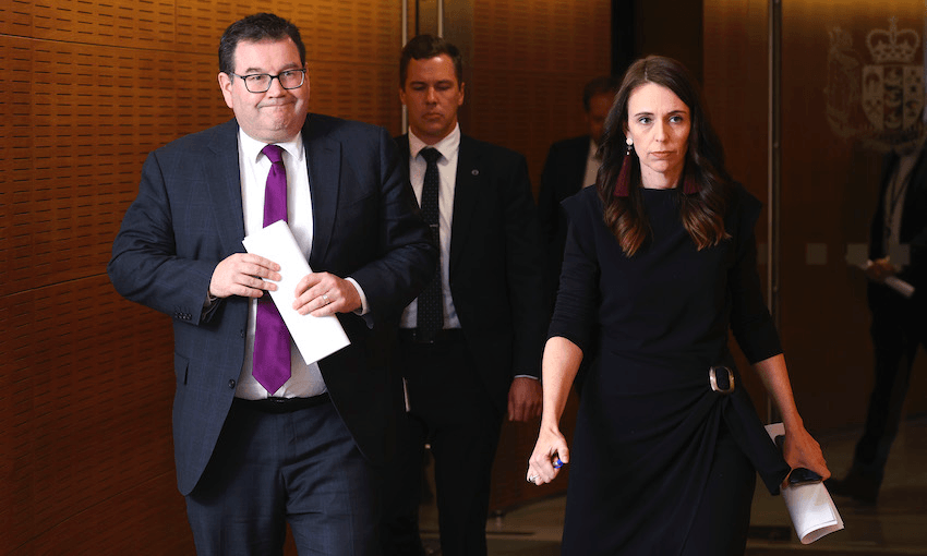 Prime minister Jacinda Ardern and deputy prime minister and finance minister Grant Robertson (Photo: Hagen Hopkins/Getty Images) 
