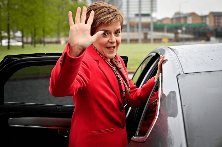 First Minister Nicola Sturgeon on May 07, 2021 in Glasgow, Scotland. (Photo: Jeff J Mitchell/Getty Images) 
