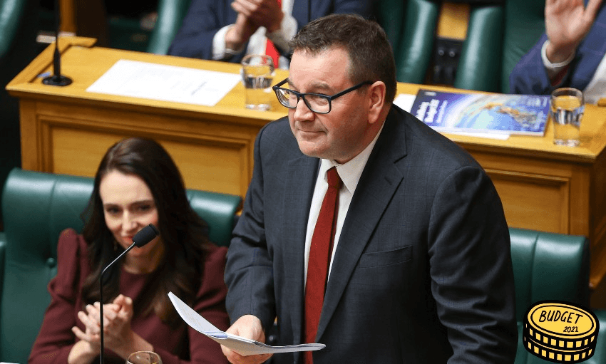 Finance minister Grant Robertson delivering the 2021 budget (Photo: Hagen Hopkins/Getty Images) 
