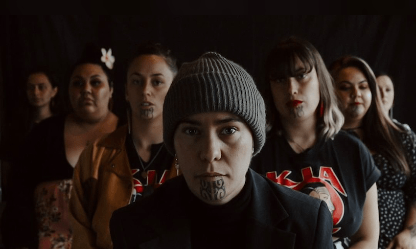 Still from ‘Get out of my whare tangata’ by Trinity Thomson-Browne 
