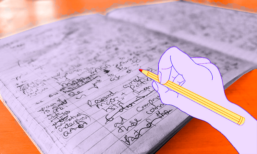 The writer’s writings (Image: Hayden Donnell/Tina Tiller) 
