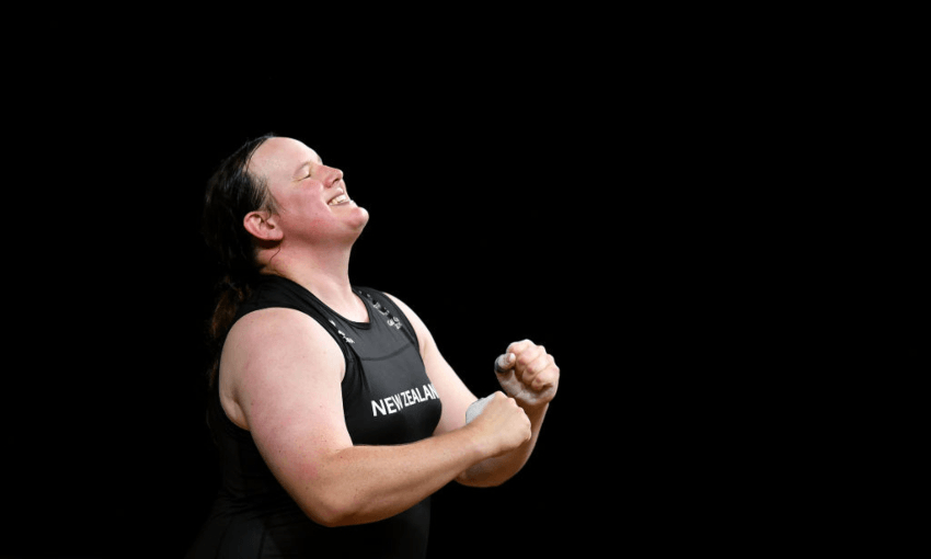Laurel Hubbard at the Gold Coast 2018 Commonwealth Games. (Photo by Dan Mullan/Getty Images) 
