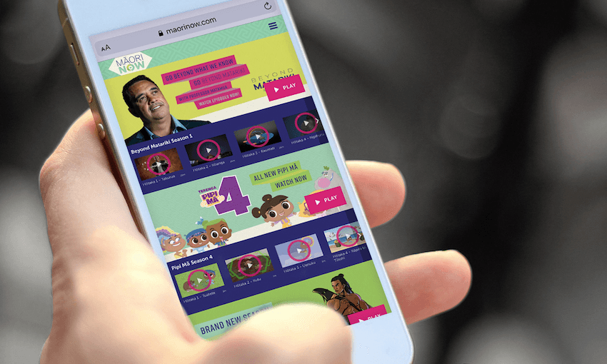 The MāoriNow app in use (Photo: Supplied)