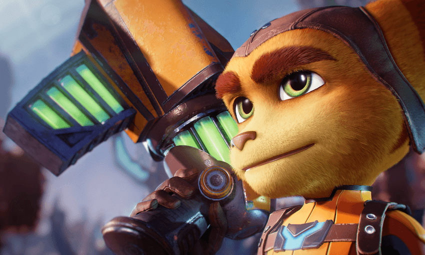 Ratchet returns, and he’s better than ever, in Ratchet and Clank: Rift Apart. (Photo: Sony) 
