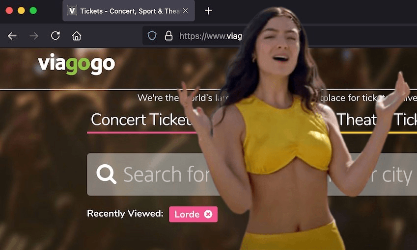Lorde and the site you definitely should not buy her concert tickets from. 
