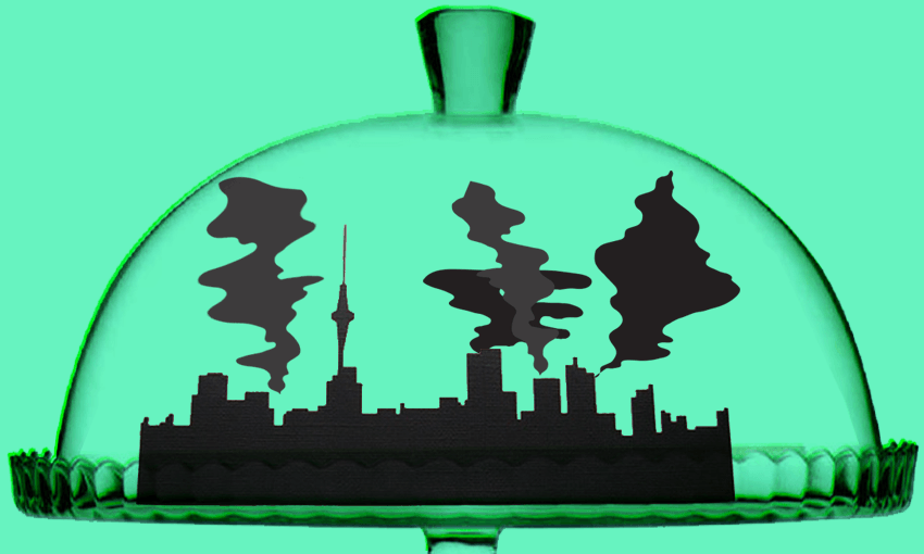 Illustration of a glass dome over a city skyline