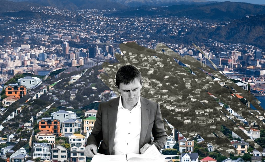 Andy Foster and the plan for Wellington. Photos: Getty & RNZ 
