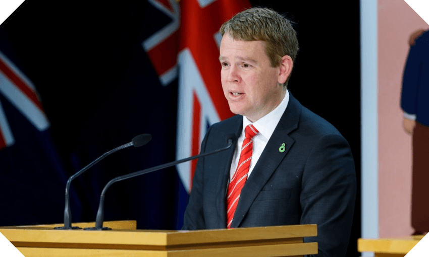 Covid-19 minister Chris Hipkins announced new measures to deal with Omicron at a Beehive press conference. (Photo: Getty Images)  
