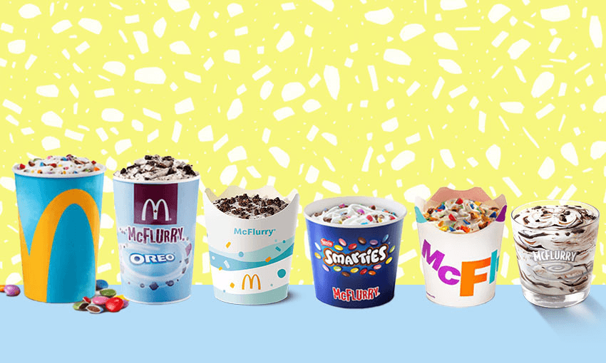 Would the real McFlurry® please stand up (Image: Archi Banal/The Spinoff) 
