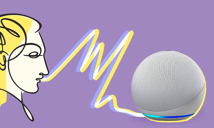 This is what it feels like to talk to Alexa for some people. (Image: Tina Tiller)