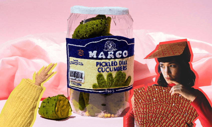 Chloe Smith and her felt sculptures. (Image: Tina Tiller)