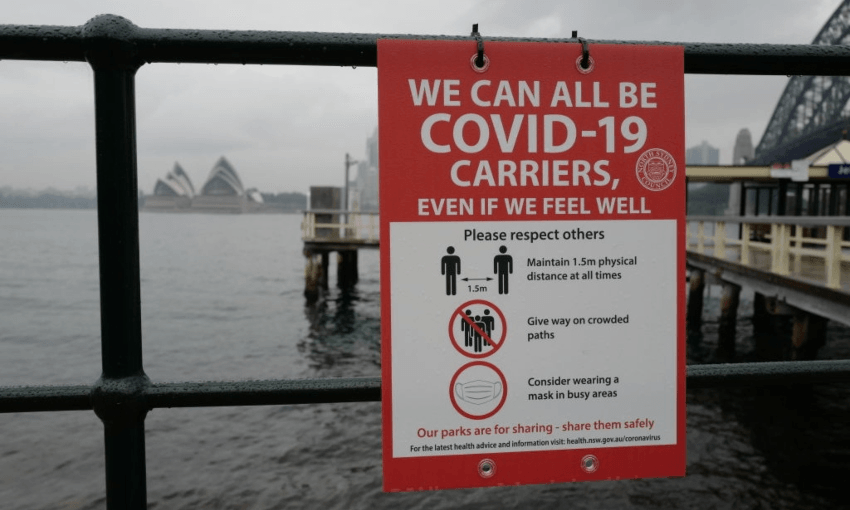 Messaging about Covid measures in Sydney (Getty Images) 
