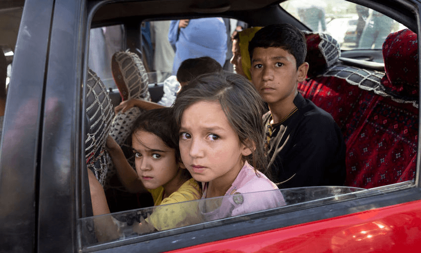 Displaced Afghan families head into Kabul from the northern provinces desperately leaving their homes behind on August 10, 2021 in Kabul, Afghanistan.  (Photo: Paula Bronstein /Getty Images) 

