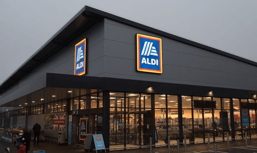 Front view of an Aldi supermarket 