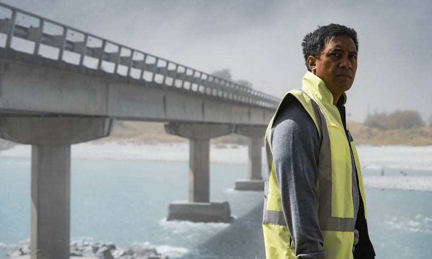 Dominic Ona-Ariki as Detective Ariki Davis in One Lane Bridge (Supplied) 
