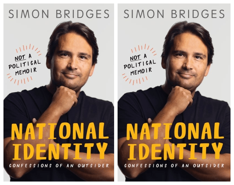 Book cover - photograph of a man in cheesy chin on fist pose, smiling benignly