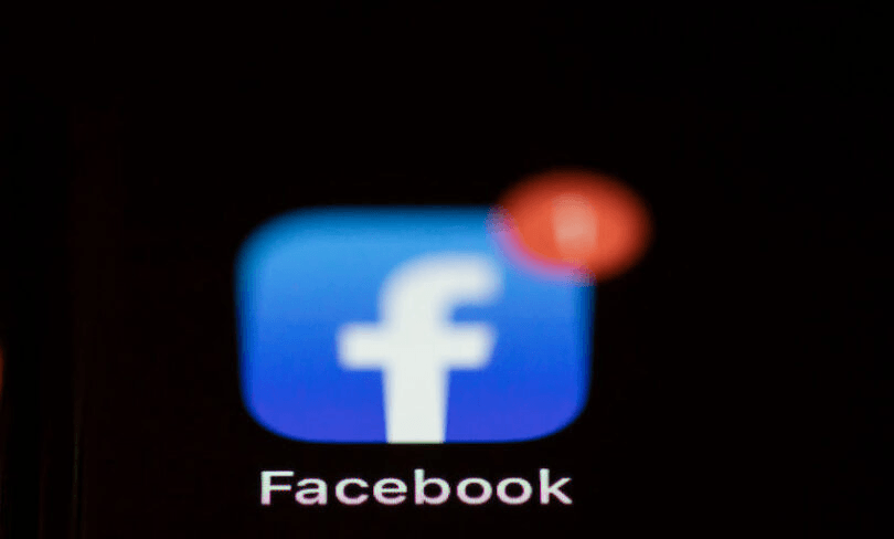the facebook logo on a black background