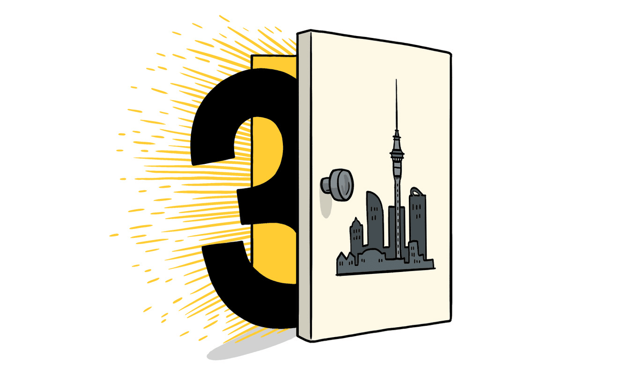 Auckland is going into level three. Illustration: Toby Morris 
