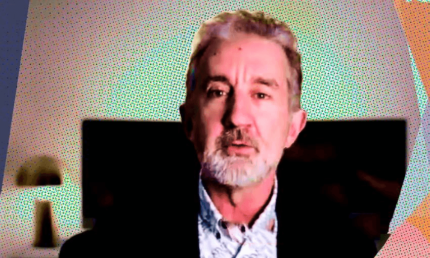 Psychologist Nigel Latta speaking at the virtual 2021 Property Conference. (Image/Tina Tiller)