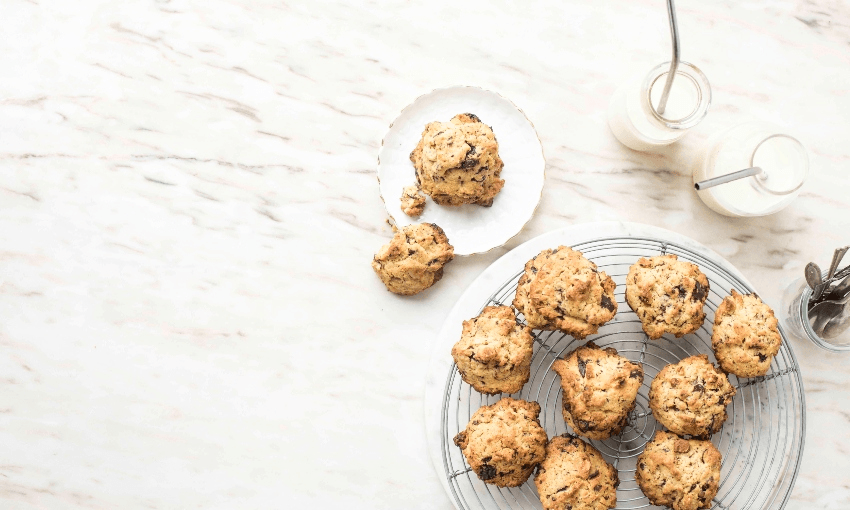 Orange, hazelnut and chocolate chunk biscuits (Photo: Emma Boyd)