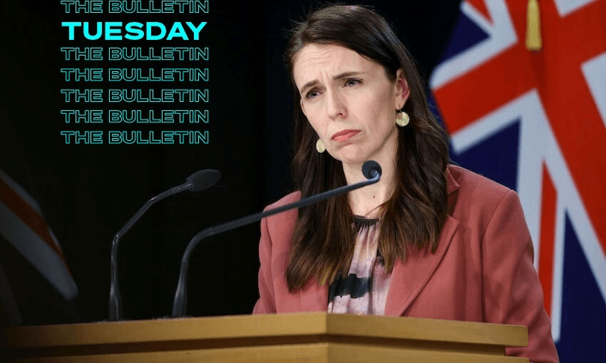 Jacinda Ardern at parliament on August 17, 2021 (Photo by Hagen Hopkins/Getty Images) 
