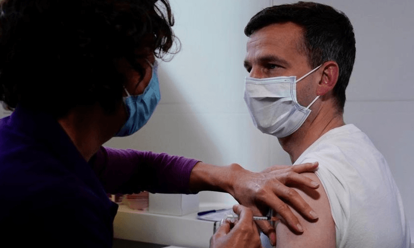 David Seymour gets his vaccination 
