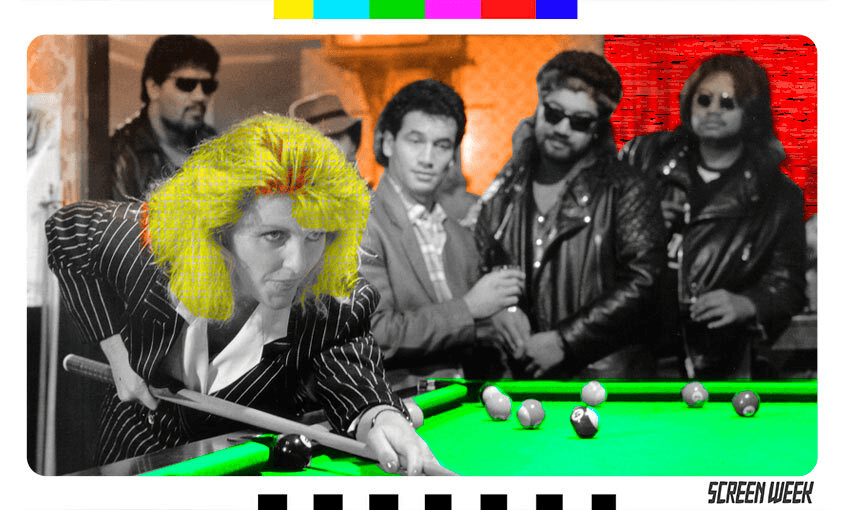 The inimitable Kerry Smith as Magda on NZ’s most glamourously fun drama, Gloss. (Photo: NZ on Screen / TVNZ, Design: Tina Tiller) 
