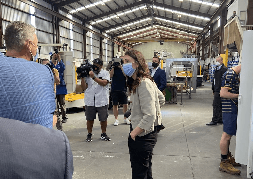Jacinda Ardern at JMP Engineering