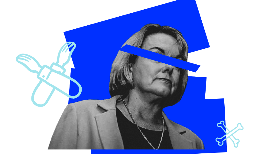 Judith Collins has been ousted as National leader (Image: Getty Images; additional design by Tina Tiller)