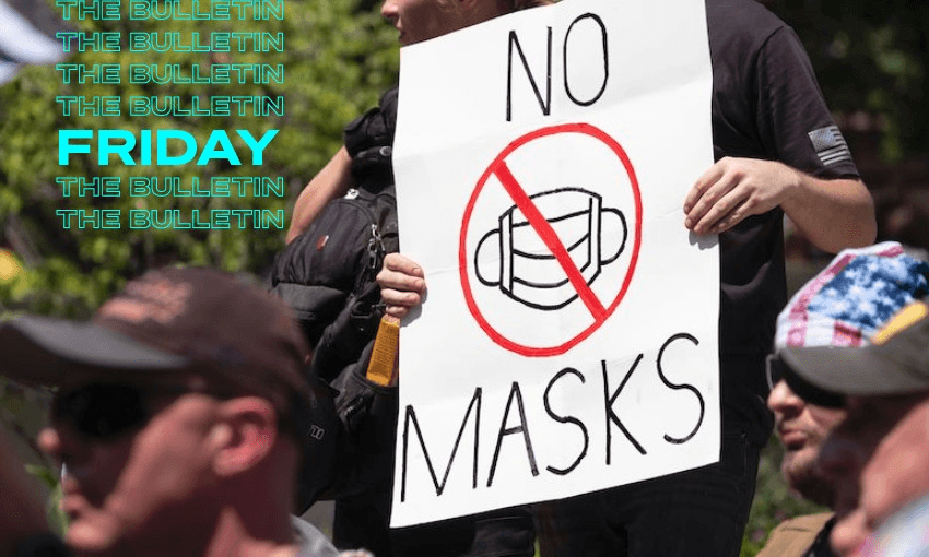 An anti-mask protest in Ohio in July (Photo: Jeff Dean/AFP via Getty Images) 
