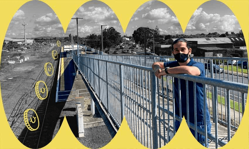 Auckland university student Alan Shaker at Papatoetoe train station. (Photo: Justin Latif/Tina Tiller)