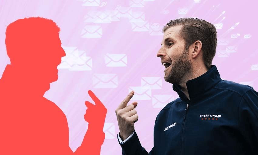 This man is Eric Trump. He absolutely does NOT live in Dunedin. (Image Design: Tina Tiller)