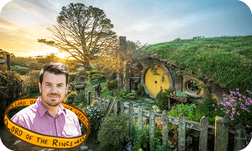 Shayne Forrest worked his way up at Hobbiton to become CEO. (Image: Supplied; additional design by Archi Banal) 

