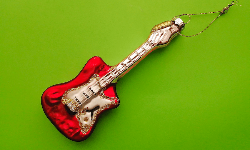 Christmas tree ornament in the form of guitar