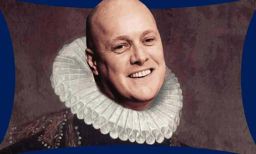 Christopher Luxon, captured here thinking about a pantoum. Image: Tina Tiller