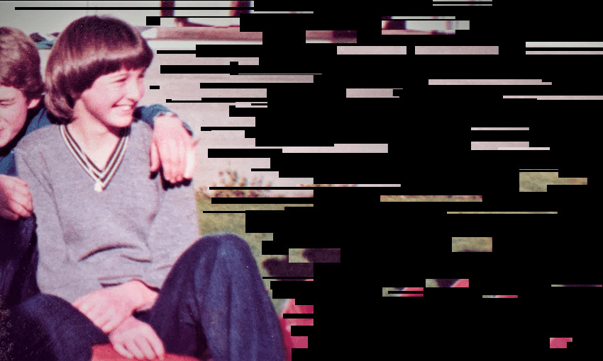 Paula Gosney with the boy who dubbed her “Bucket” (Photo: Supplied; Design: Tina Tiller) 
