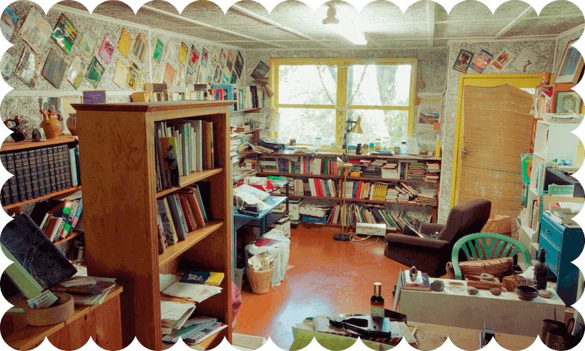 Maurice Shadbolt’s studio, photographed in 2002 after he moved out (Photo: Sean Shadbolt) 

