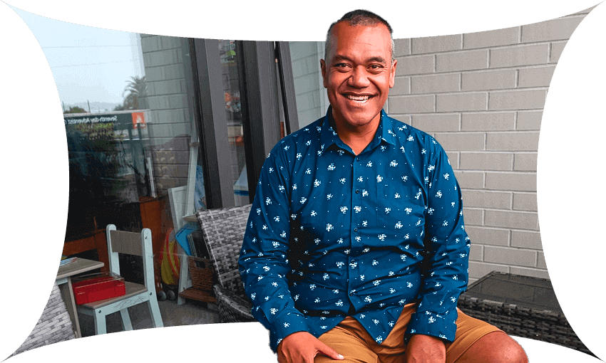 Efeso Collins at home in Ōtāhuhu (Photo: Toby Manhire) 

