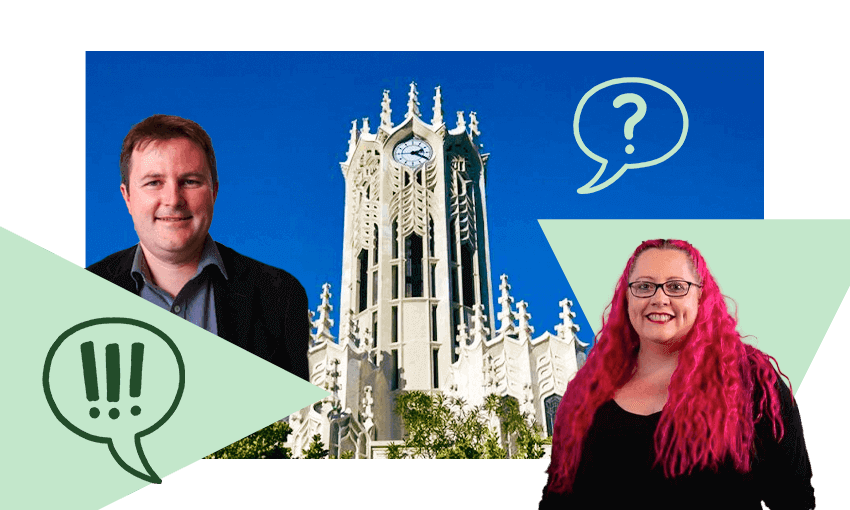 Shaun Hendy, Siouxsie Wiles, and their employer, the University of Auckland 
