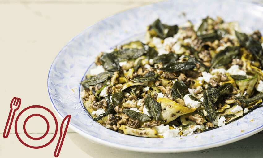 Zucchini with feta, walnuts and sage (Photo: Emma Boyd)