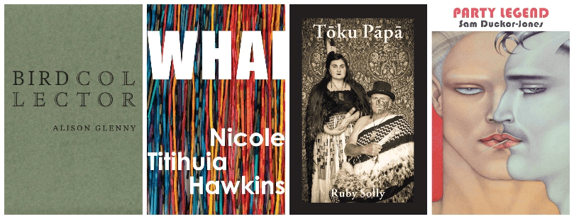 Covers of four books of poetry