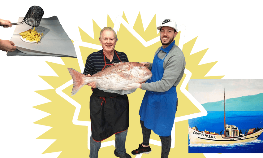 Wally Marsic and Daniel Marsic of Marsic Bros Fish Shop. (Image: Supplied/ Tina Tiller) 
