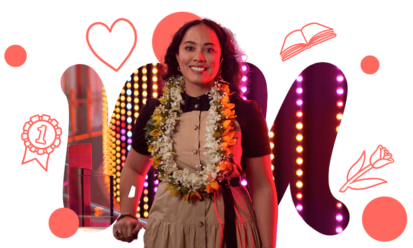 Courtney Sina Meredith (Photo: Supplied; additional design by Tina Tiller) 
