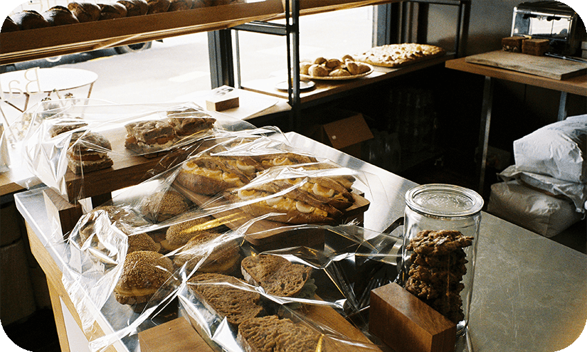 The front counter at Florets (Photo: Supplied; additional design by Archi Banal) 
