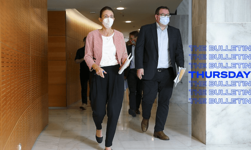 Prime minister Jacinda Ardern and finance minister Grant Robertson. (Hagen Hopkins/Getty Images) 
