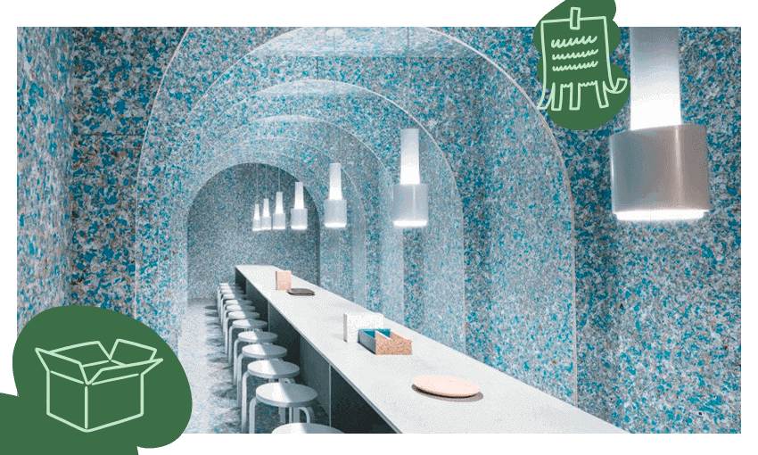 a mock up of a house with slightly mottled plastic walls