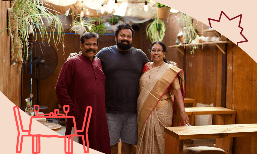 Sammy Akuthota and his parents, Satya founders Swamy and Padmaja Akuthota. (Photo: supplied) 
